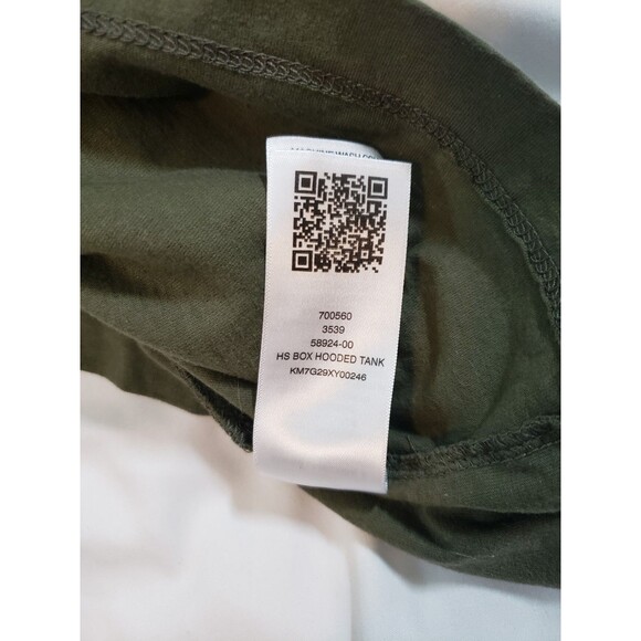 TRUE RELIGION Horseshoe Box Sleevelesss Hoodie Tank Mens Medium Dark Green - Picture 5 of 9